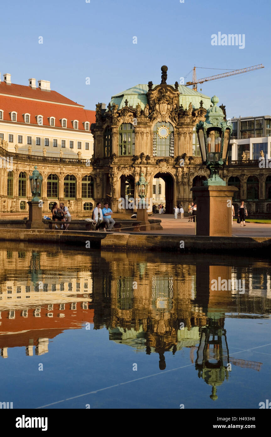 Dresdner Zwinger, Glockenspiel Pavillon, Dresden, Sachsen, Deutschland Stockfoto