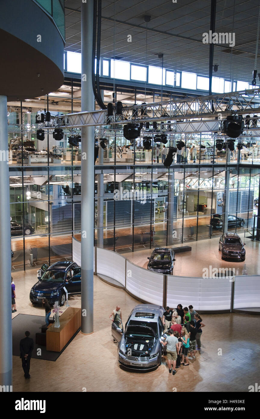 VW-Herstellung, Halle, Dresden, Sachsen, Deutschland Stockfoto