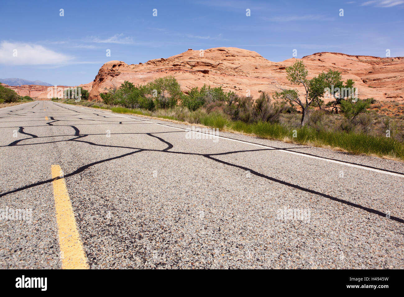 USA, San Rafael Desert highway Stockfoto