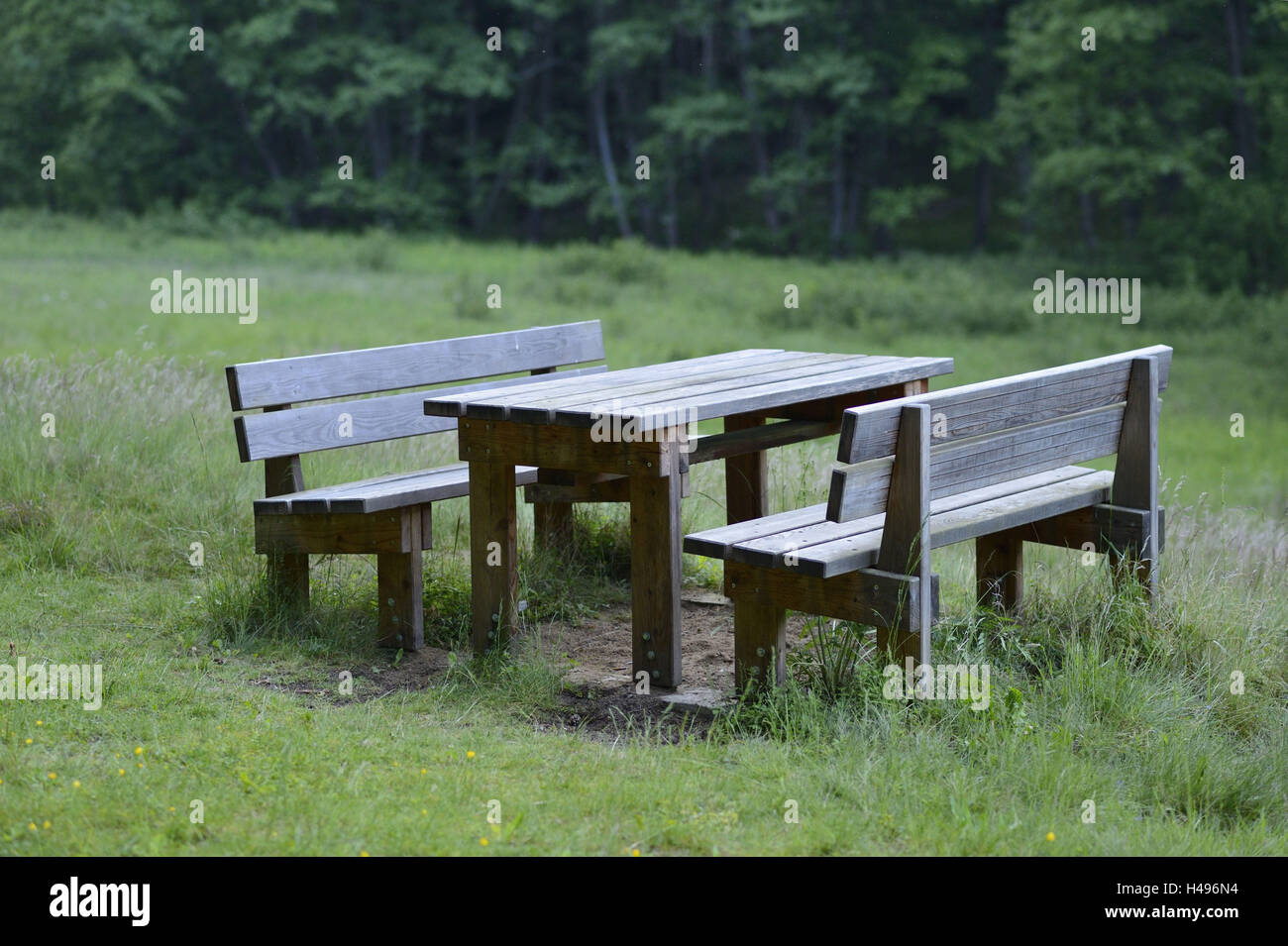 Parkbank, Tabelle, Landschaft, Oberpfalz, Bayern, Deutschland, Europa, Stockfoto
