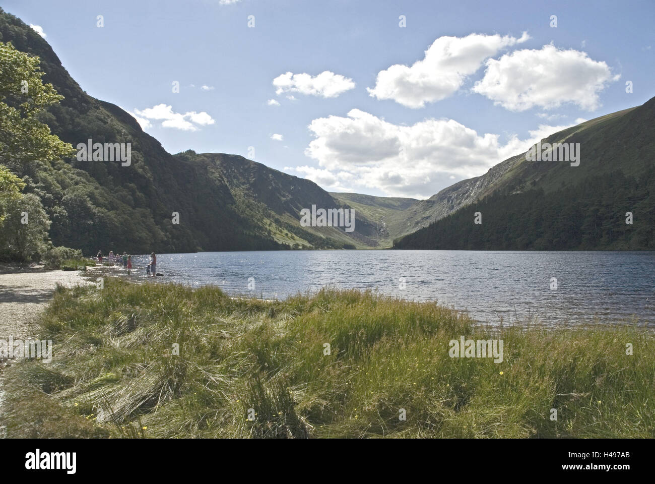 Irland, Leinster, Wicklow, Glendalough, Landschaft Park, See, "Obere Sole", Stockfoto