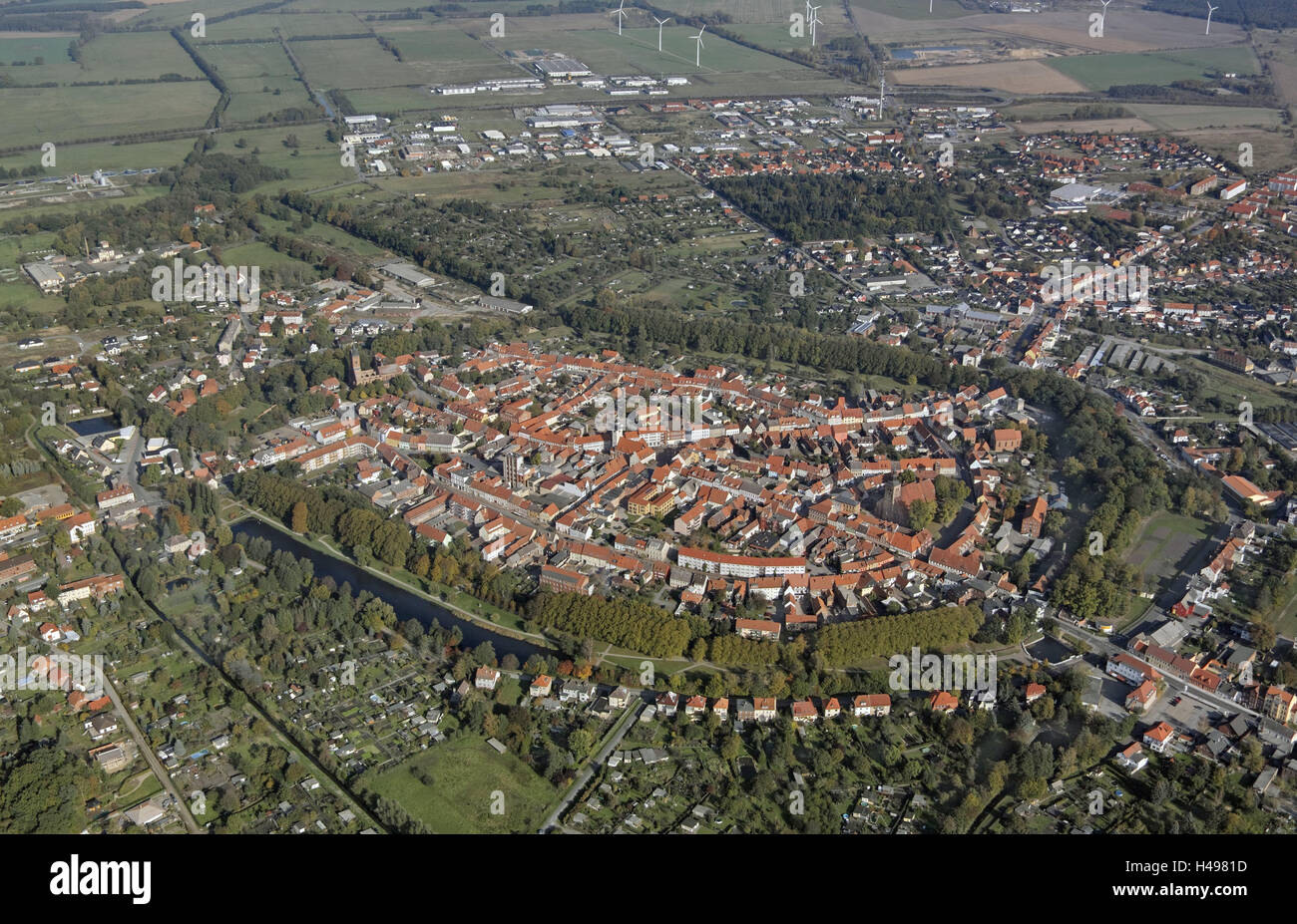 Deutschland, Sachsen-Anhalt, Gardelegen, Luftaufnahme, Stockfoto