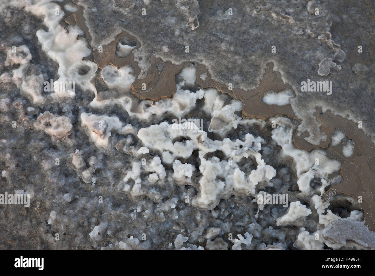 Jordanien, Totes Meer Salz, Stockfoto