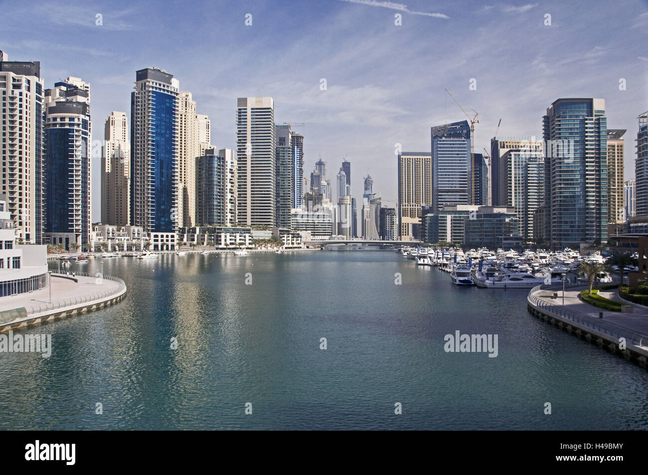 VAE, Dubai, Dubai Marina, yacht-Hafen, Wolkenkratzer, Hochhäuser, Stockfoto