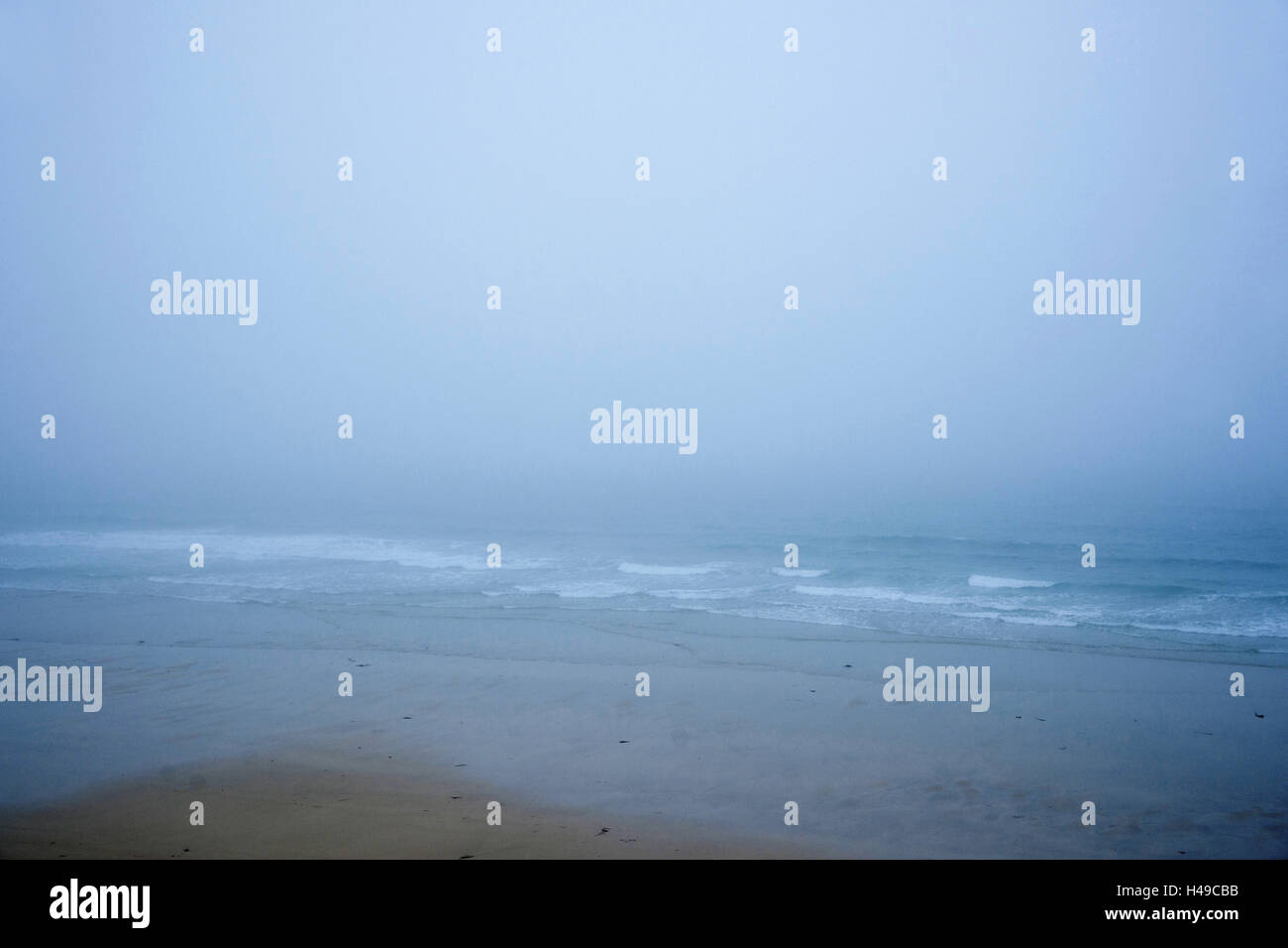 Meer, Strand, Nebel, Camaret Sur Mer, Bretagne, Frankreich, Stockfoto