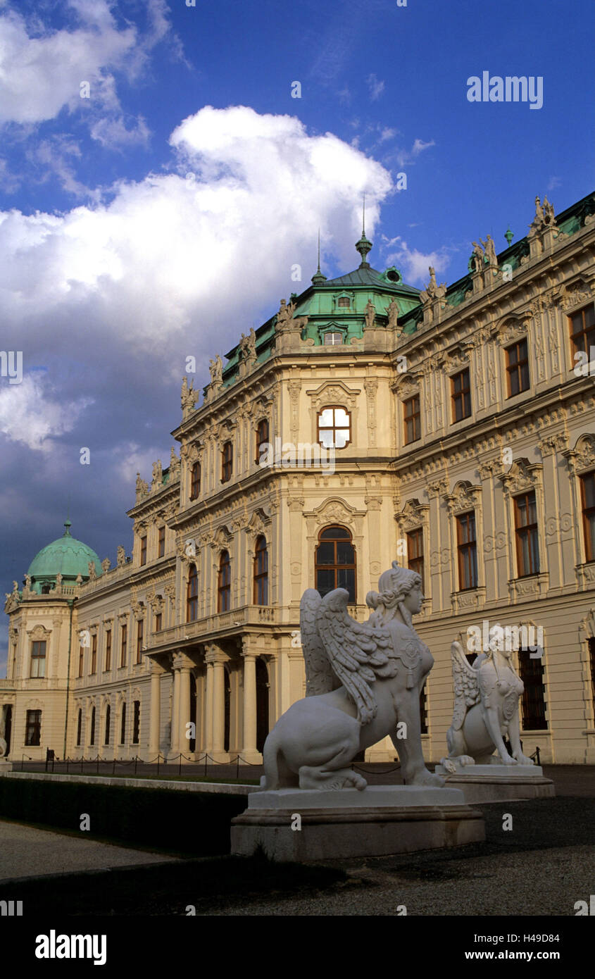 Österreich, Wien, Schloss Belvedere, obere Belvedere baut in 1700-1722 von Johann Lukas von Hildebrandt, Stockfoto