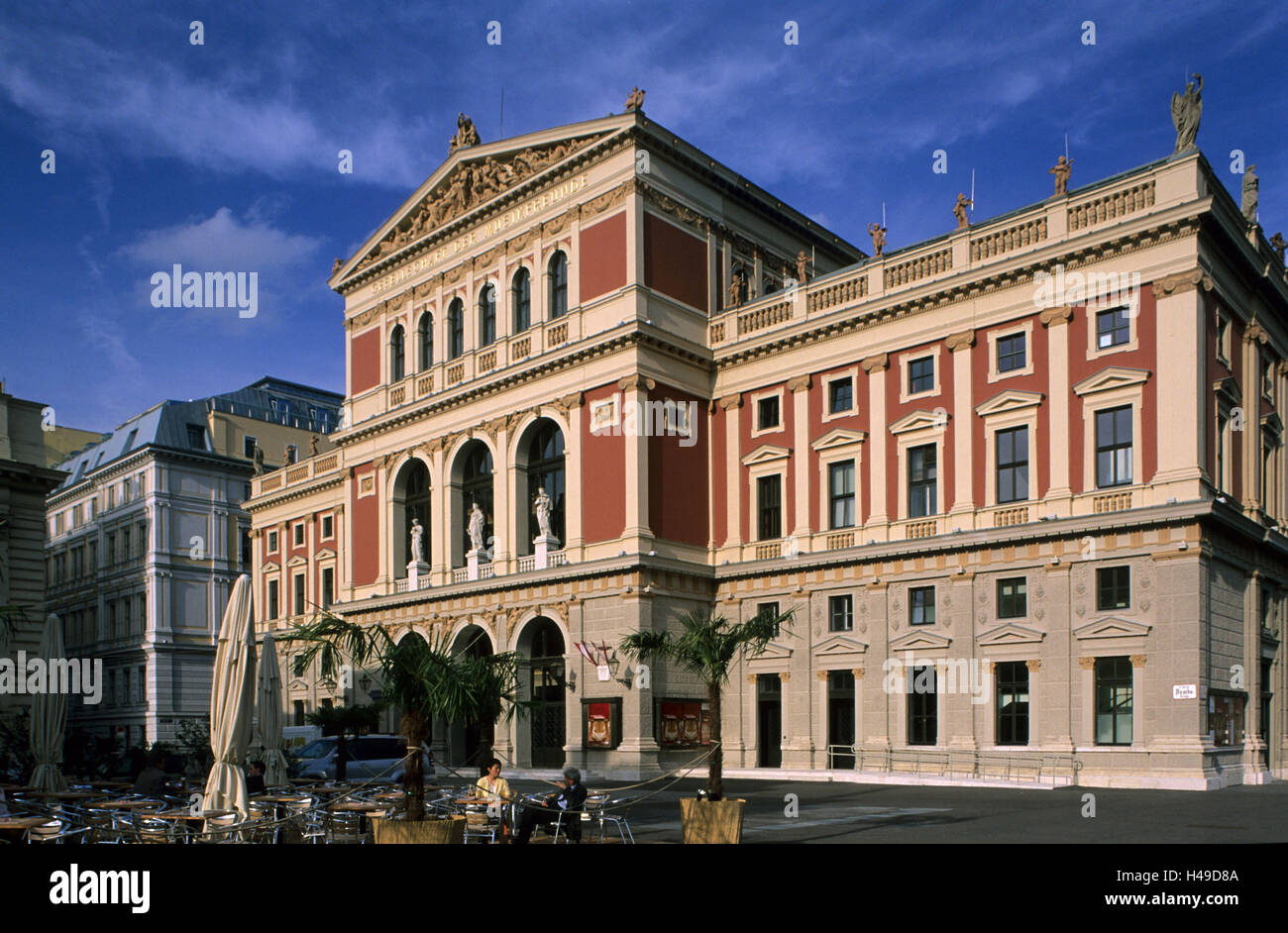 Österreich, Wien, Bösendorferstrasse 12, Gebäude der Musik-Clubs, 1867-69 von Theophil Hansen im Stil ihn hellenistischer Renaissance erbaut, Stockfoto