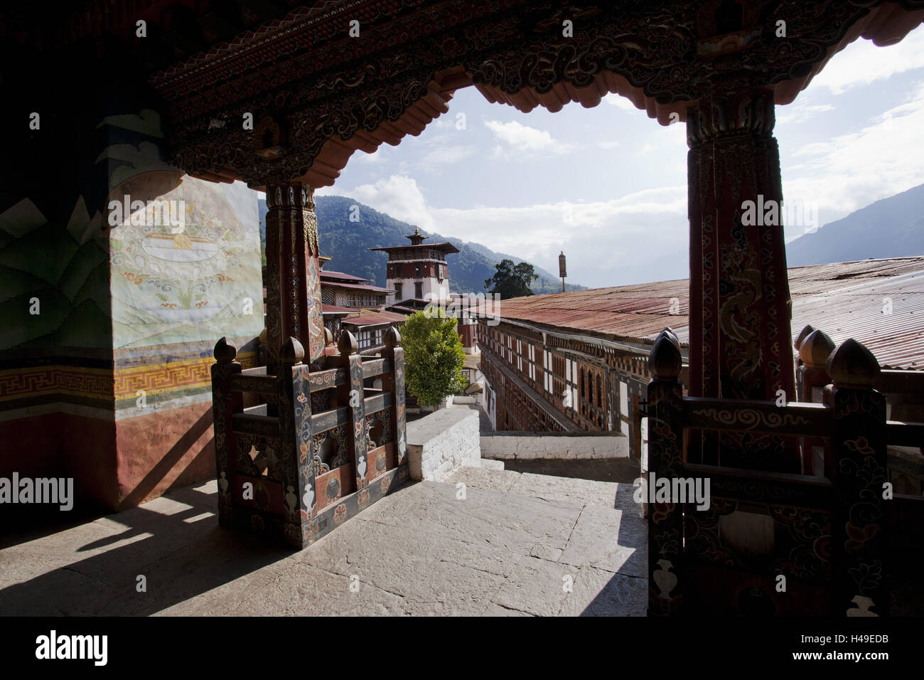 Königreich Bhutan, Trongsa Dzong, Stockfoto