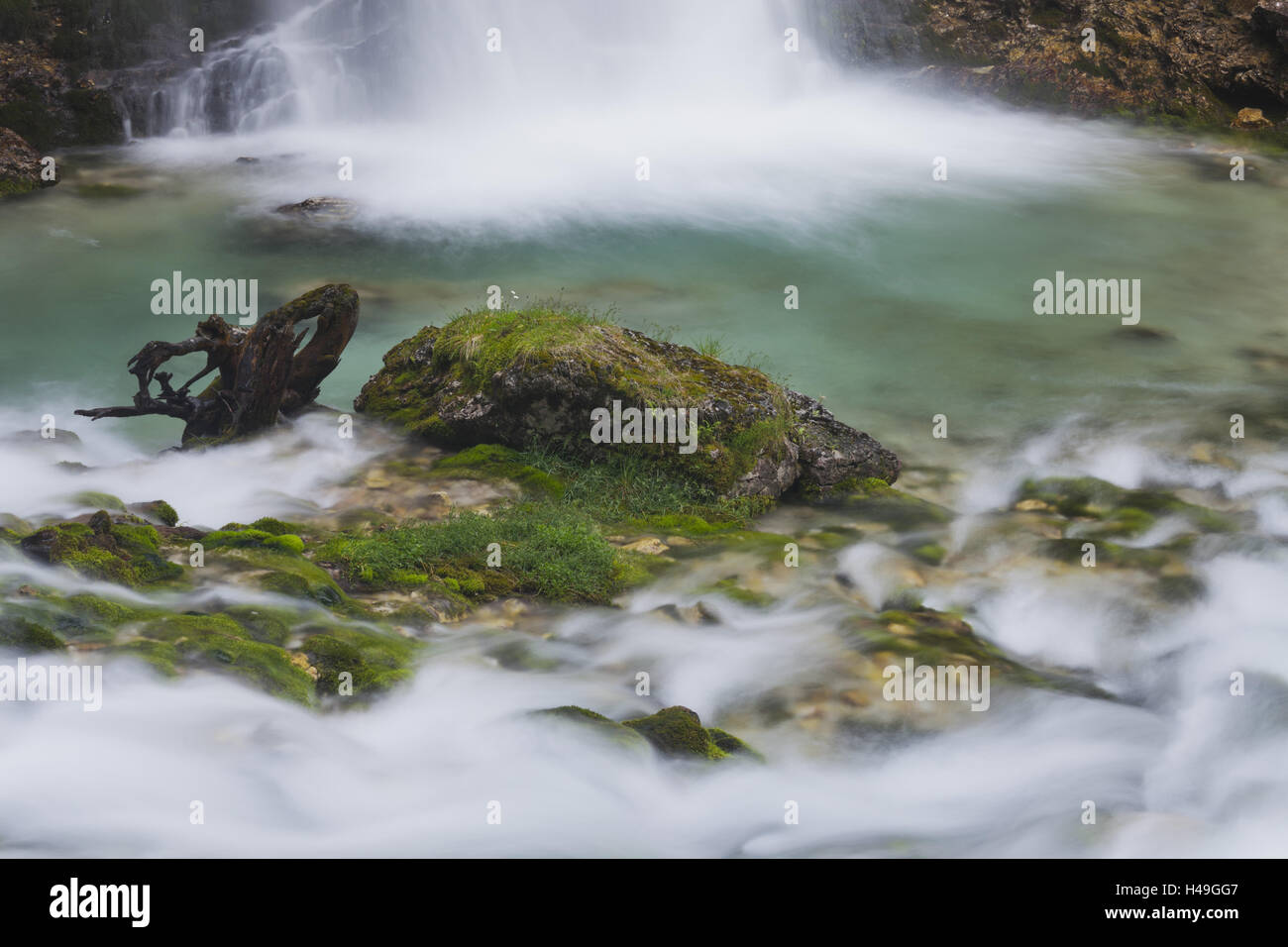 Cascate Tu Vallesinella Alta, Brenta Adamello Naturpark, Madonna Tu Campiglio, Trentino, Italien Stockfoto