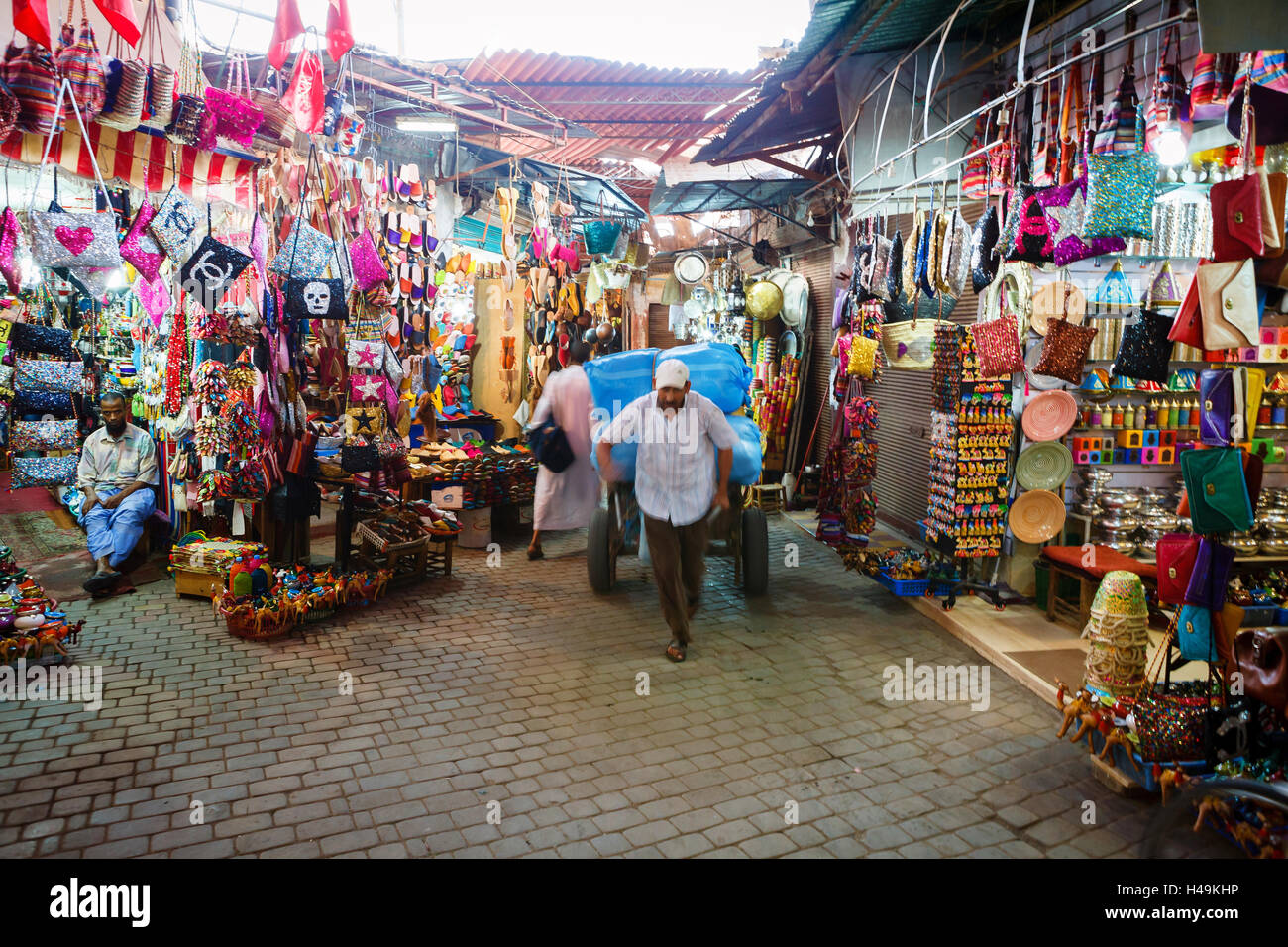 Transport von waren auf den Markt. Stockfoto