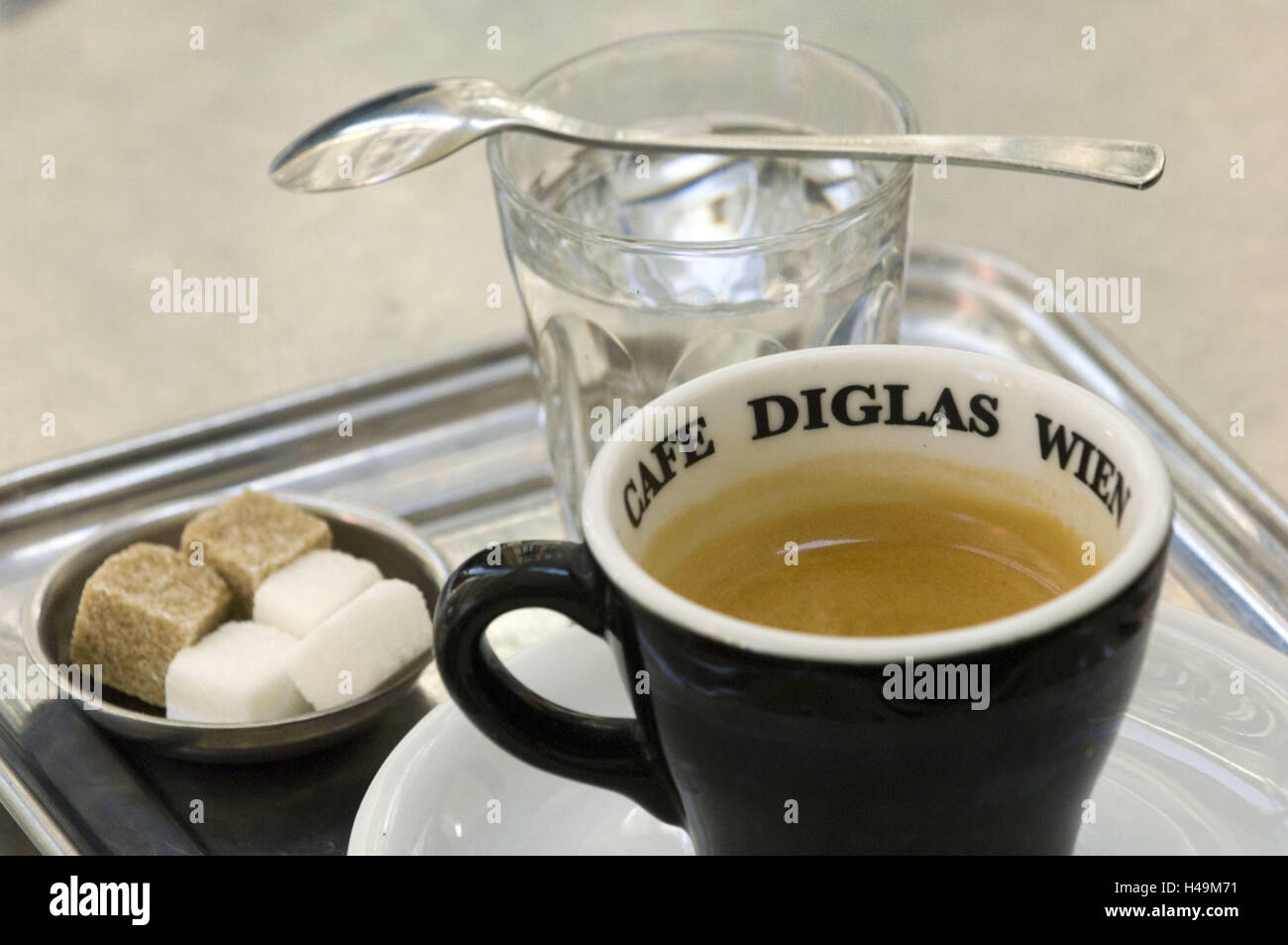 Österreich, Wien, Wolle Linie, Café Diglas, ein beherbergt die klassischen traditionellen Melange, Stockfoto