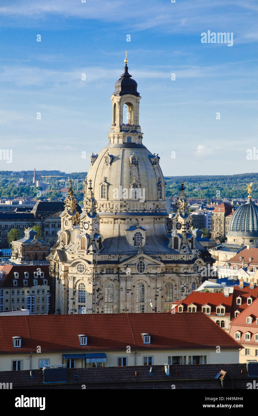 Altstadt mit Frauenkirche, Dresden, Sachsen, Deutschland, Stockfoto