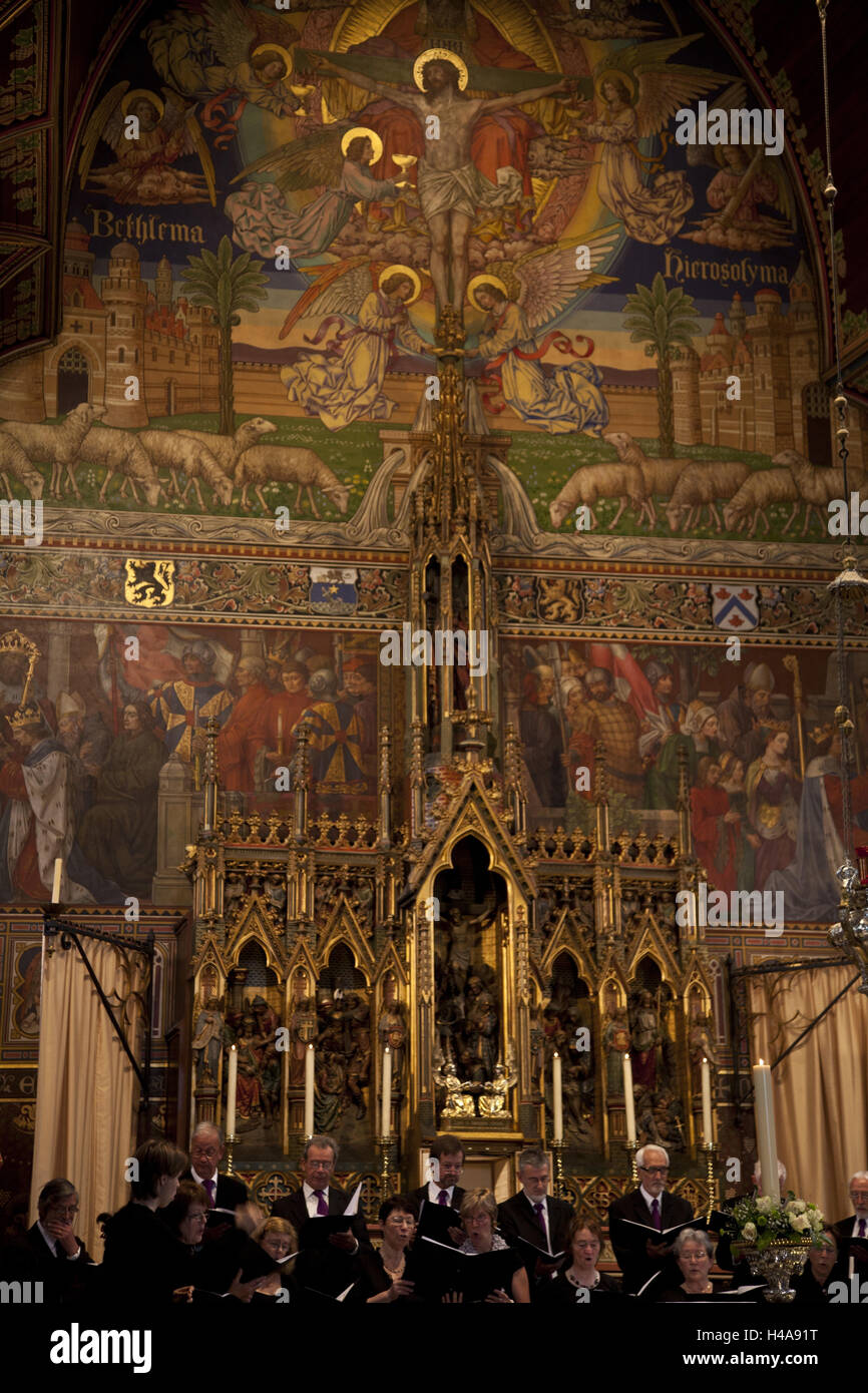 Kirche der Chor in der Heilig-Blut-Basilika, Brugge, Belgien, Europa, Stockfoto