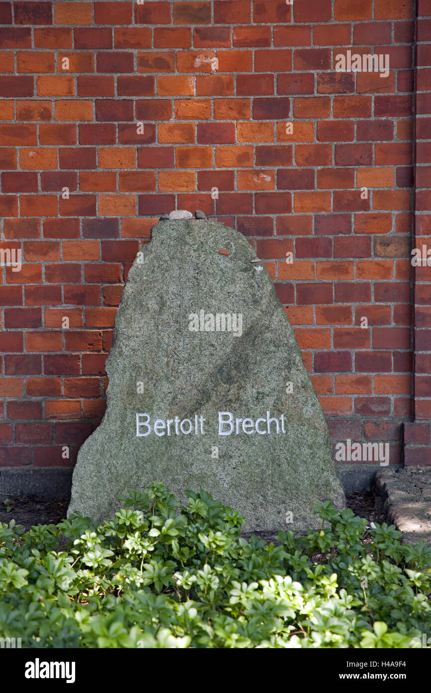 Bertolt Brecht, Grabstein, Friedhof, Ort der Ruhe, Stockfoto