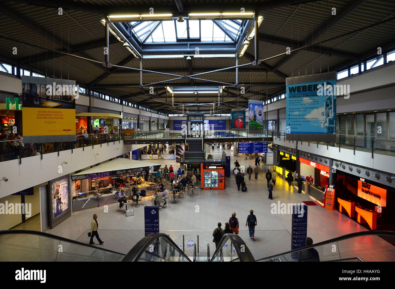 Deutschland, Sachsen-Anhalt, Flughafen, Leipzig-Halle, Terminal, Versand-Halle, Stockfoto