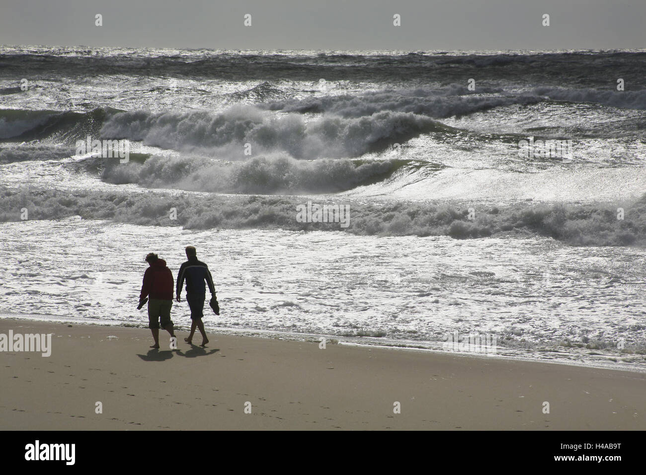 Kinderwagen bei dem Angriff am Strand vor Kampen auf Sylt Stockfoto