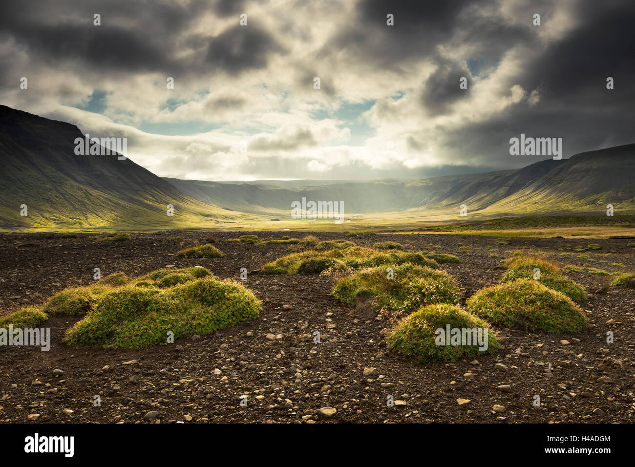 Island, Snaefellsnes, Berglandschaft, Stockfoto