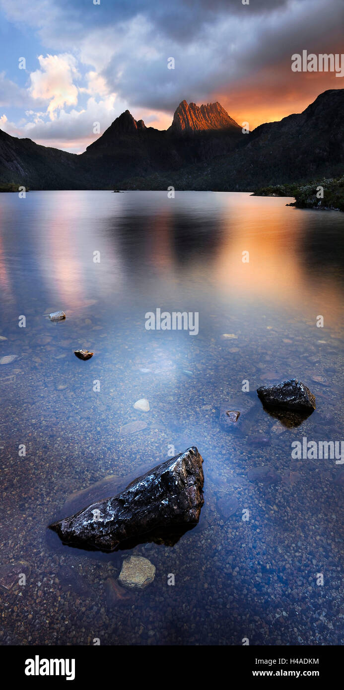 Australien, Tasmanien, Dove Lake, Cradle Mountain-Lake St. Clair National Park, Stockfoto