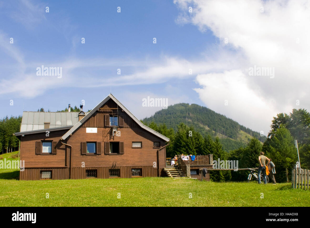 Österreich, Oberösterreich, grüne Oberburg, Grünburger Hütte in der hohe Buch Berg, Stockfoto
