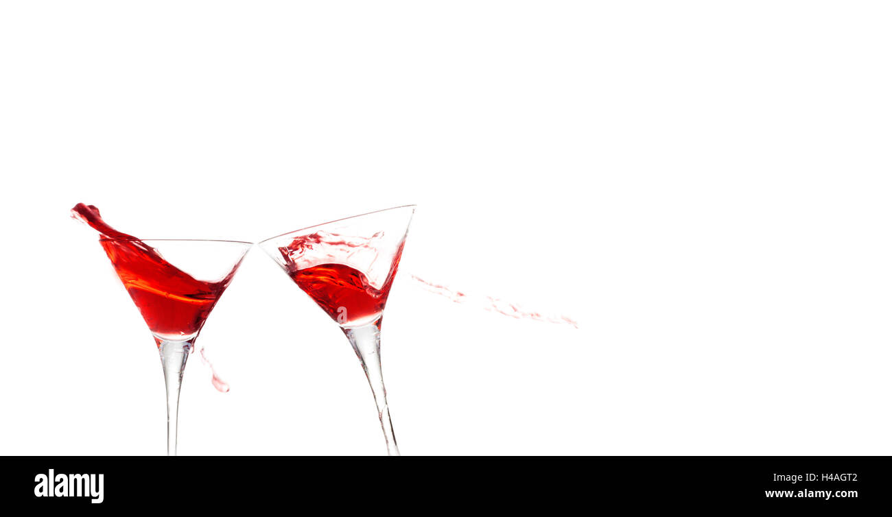 Klirrendes Martini-Gläser, [M] Stockfoto