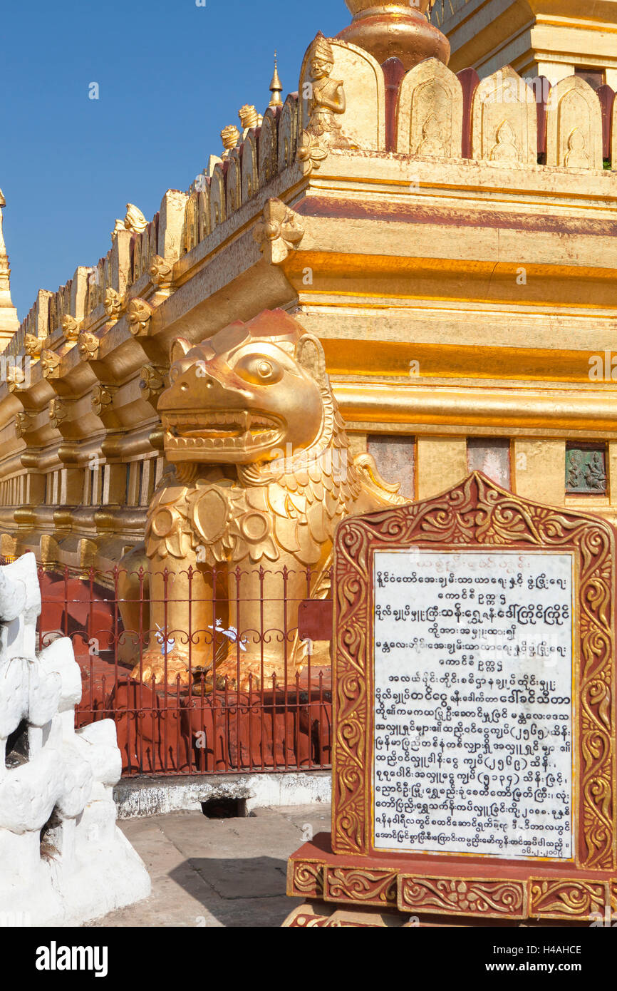 Shwezigon-Tempel in Bagan, Myanmar Stockfoto