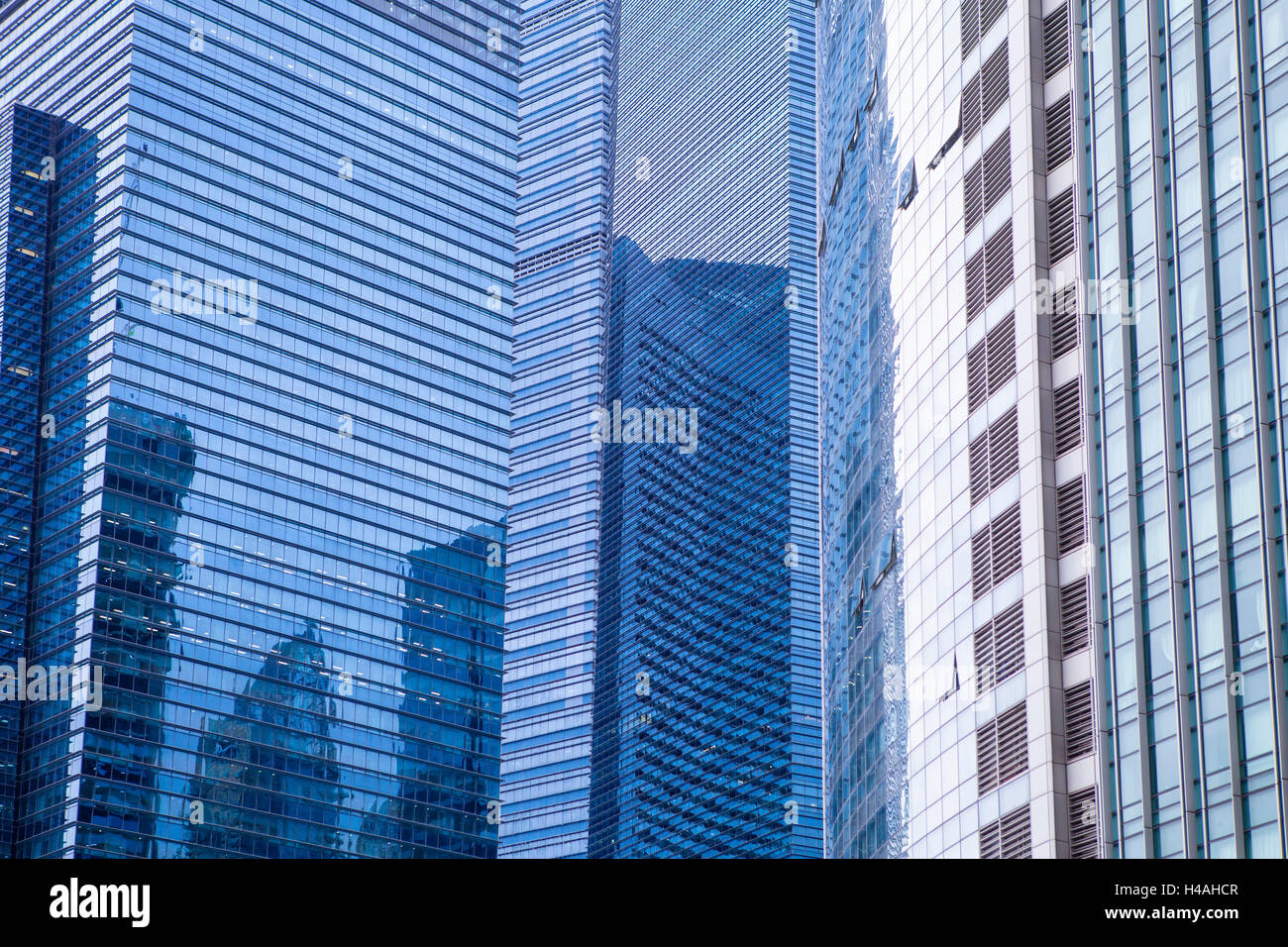 Singapur-Wolkenkratzer-Detail an der Marina Bay Stockfoto