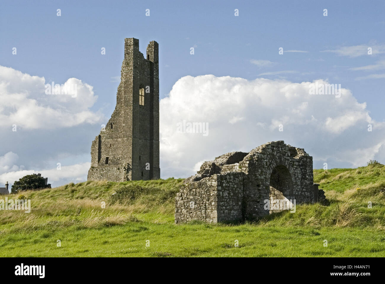 Irland, Leinster, Meath, Trim-Burg, Ruine, Turm "Gelber Turm", Ziel 'Schafe Gates', Stockfoto