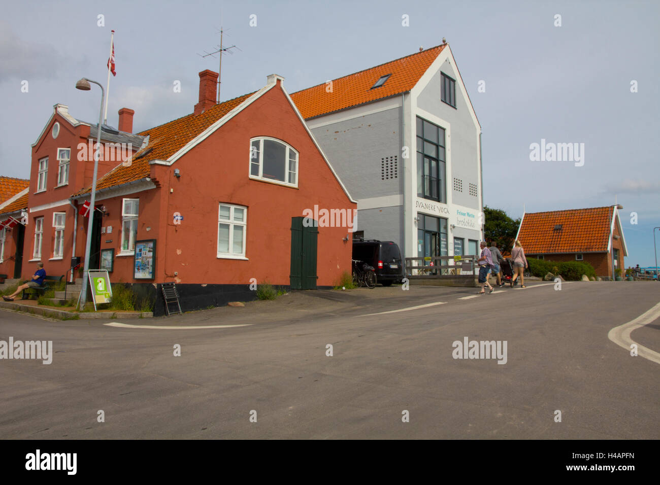 Das Kapital Stadt von Ronne, auf der dänischen Insel Bornholm. Stockfoto