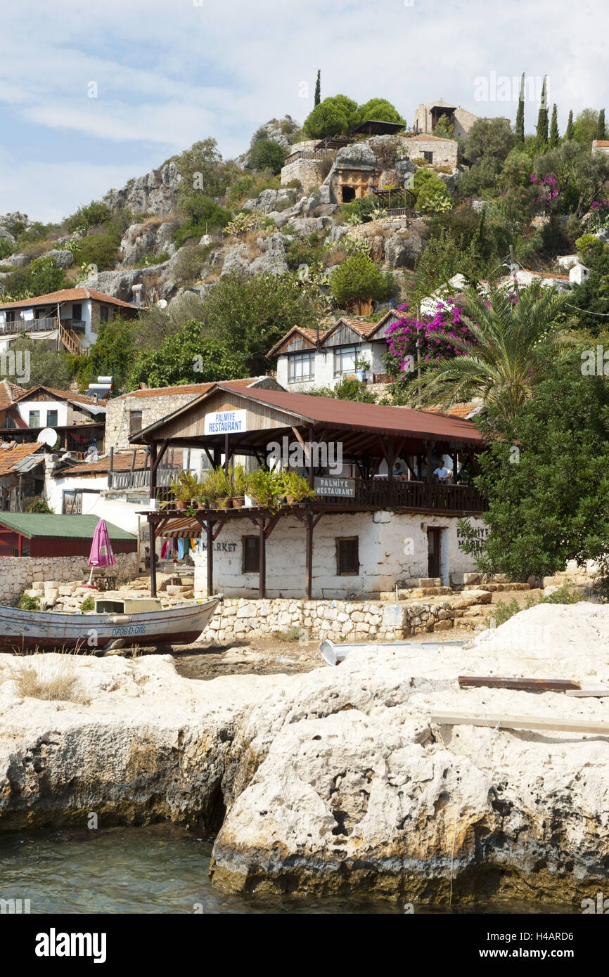 Türkei, Provinz Antalya, Kekova Kale Koyü (Simena) gegenüber der Insel Kekova, lokale Ansicht, Stockfoto