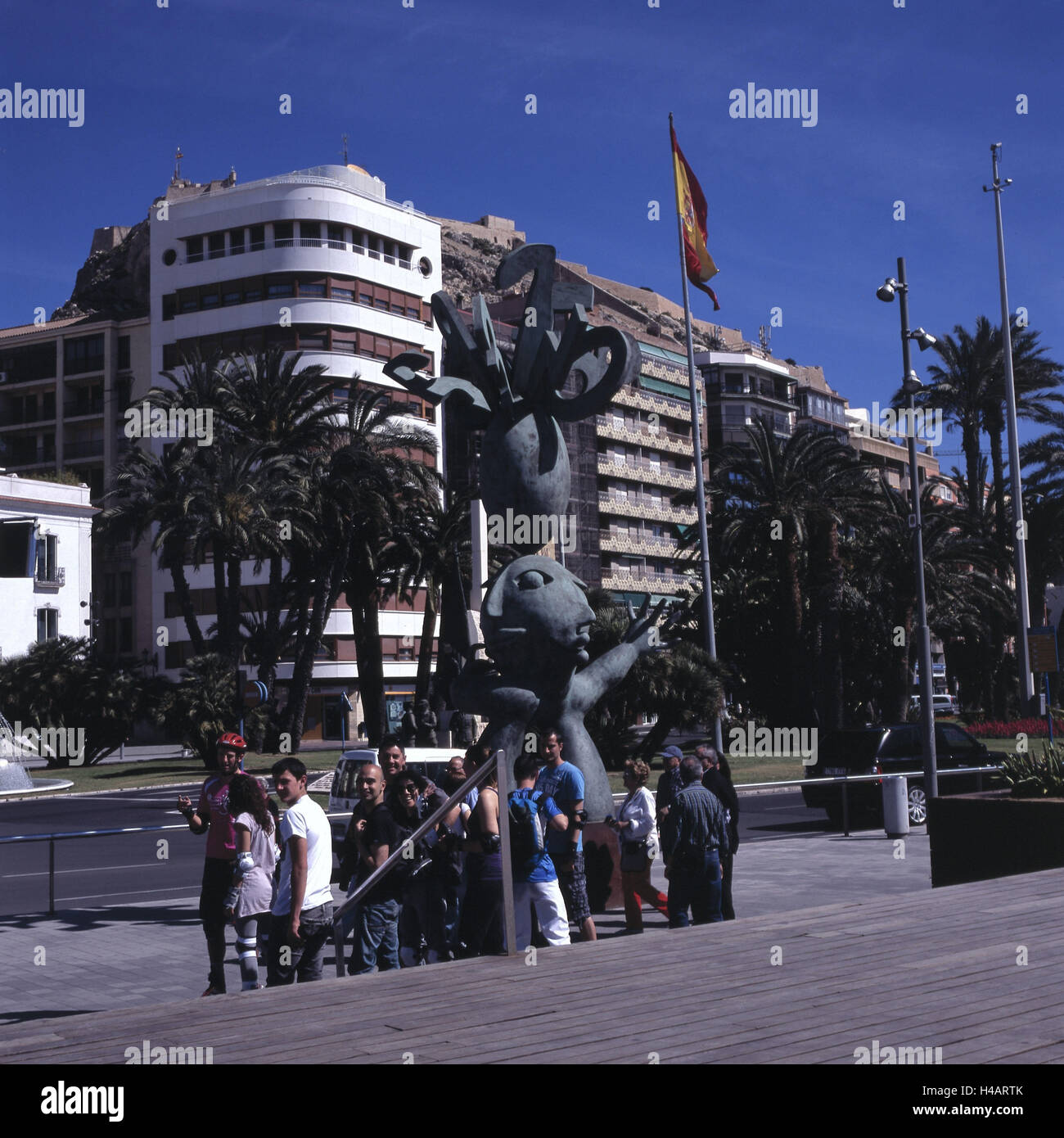 Spanien, Alicante, Plaza De La Puerta del Mar, Stockfoto