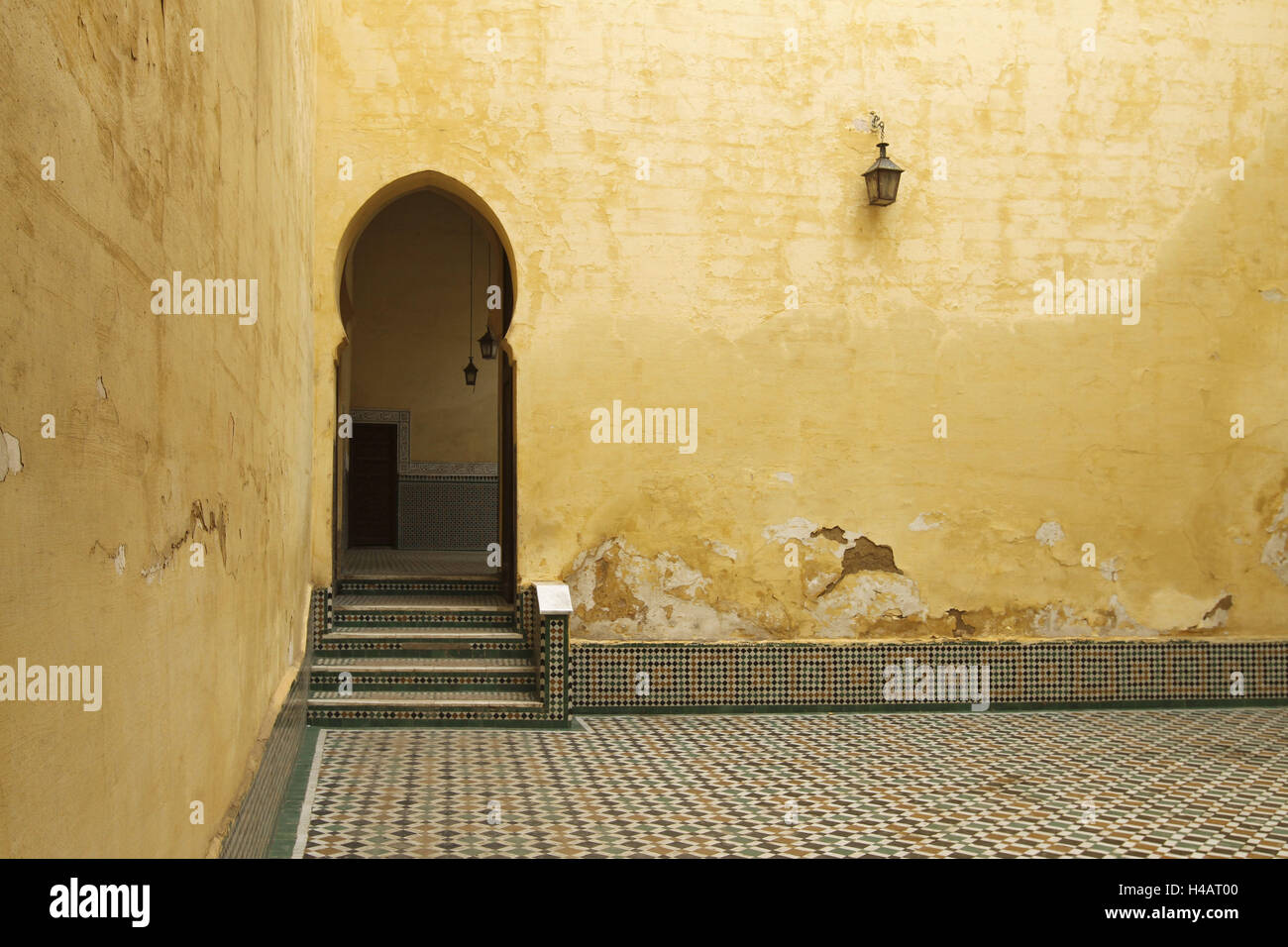 Afrika, Marokko, Meknes, Mausoleum des Moulay Ismail, Stockfoto