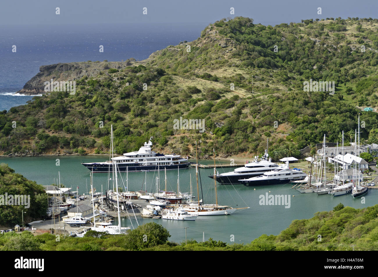 Antigua, English Harbour, Nelson dock Yard, Stockfoto