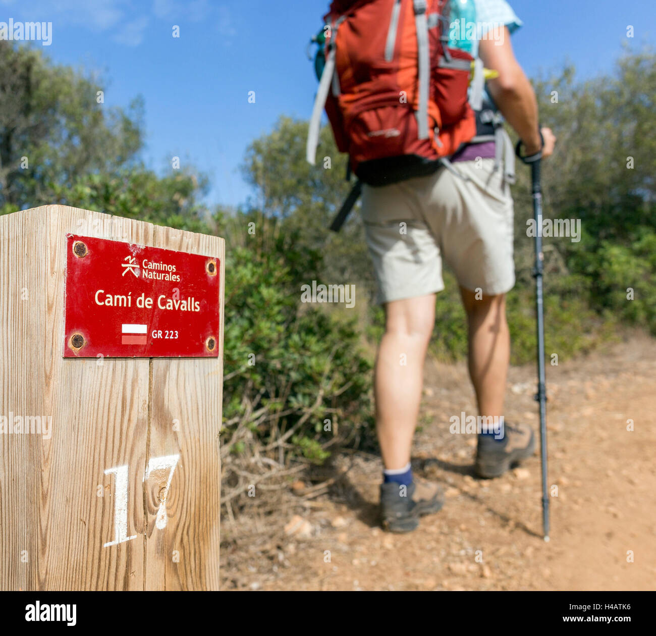 Wanderweg Cami de Cavalls, Insel Menorca, Balearen, Spanien Stockfoto