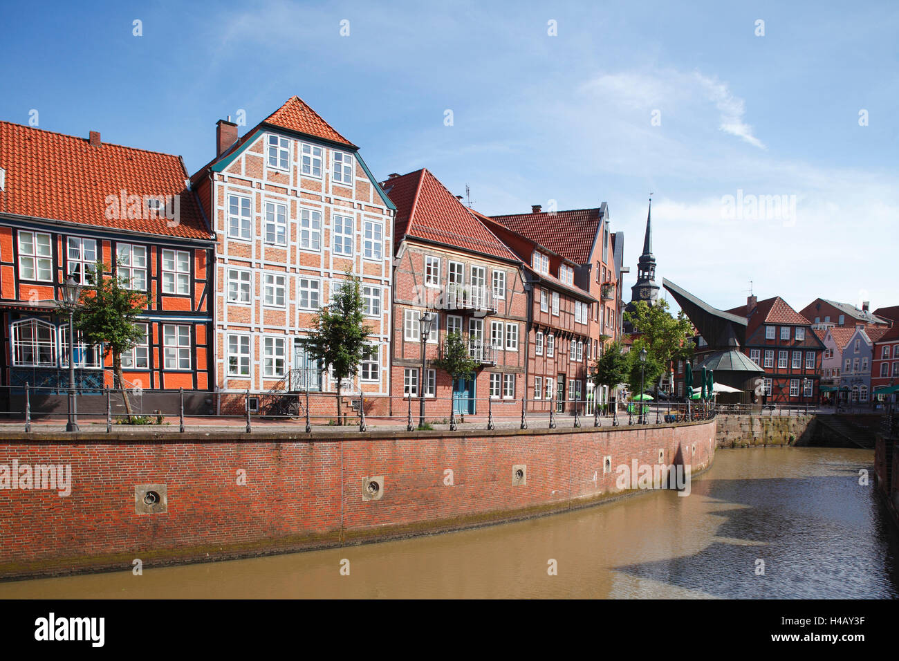 Deutschland, Niedersachsen, Stade, Wasser Ost Stockfoto