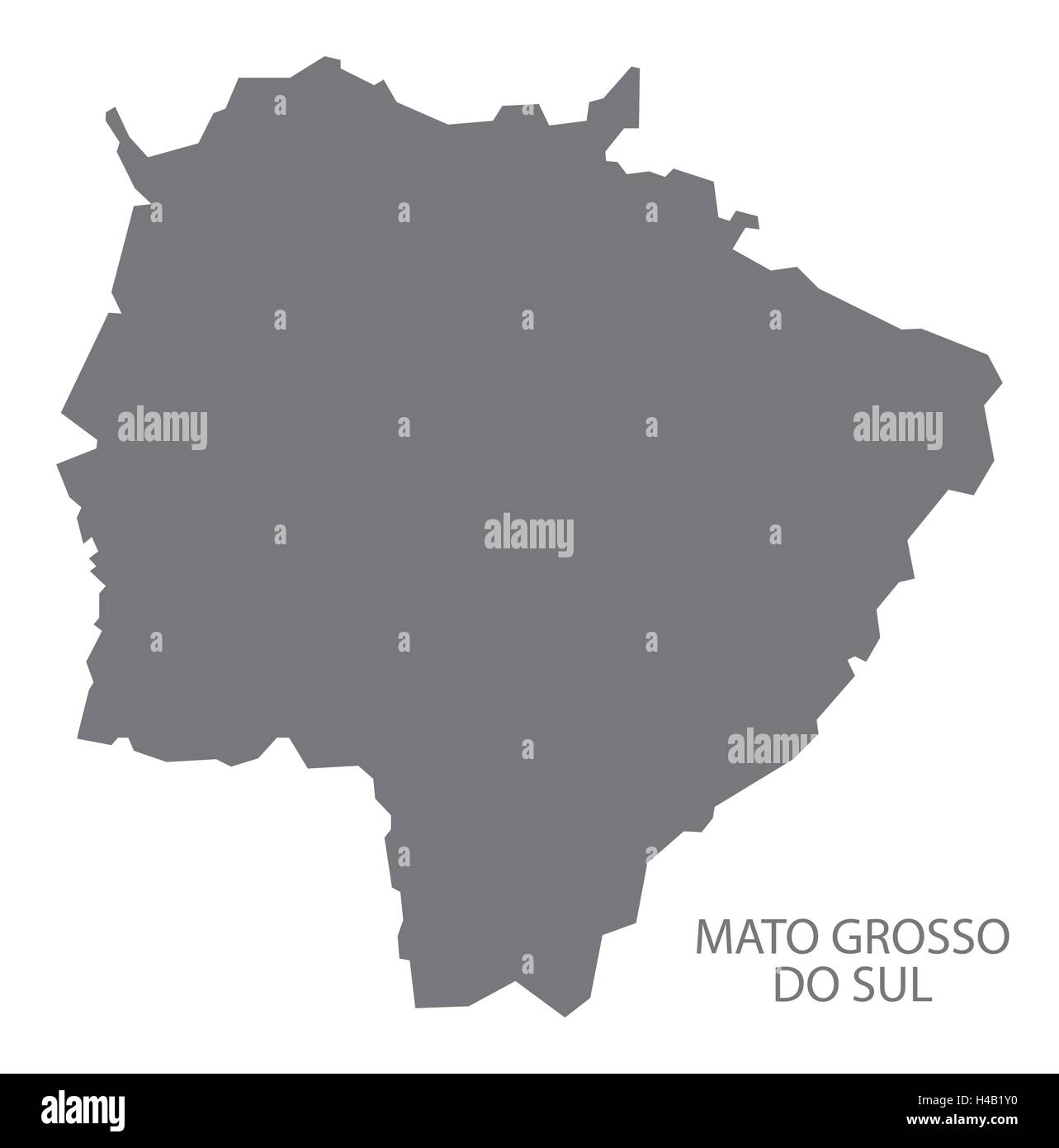 Mato Grosso do Sul Brasilien Karte in grau. Stock Vektor