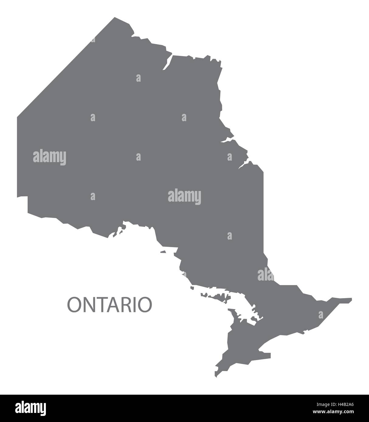 Ontario Kanada Karte in grau Stock Vektor