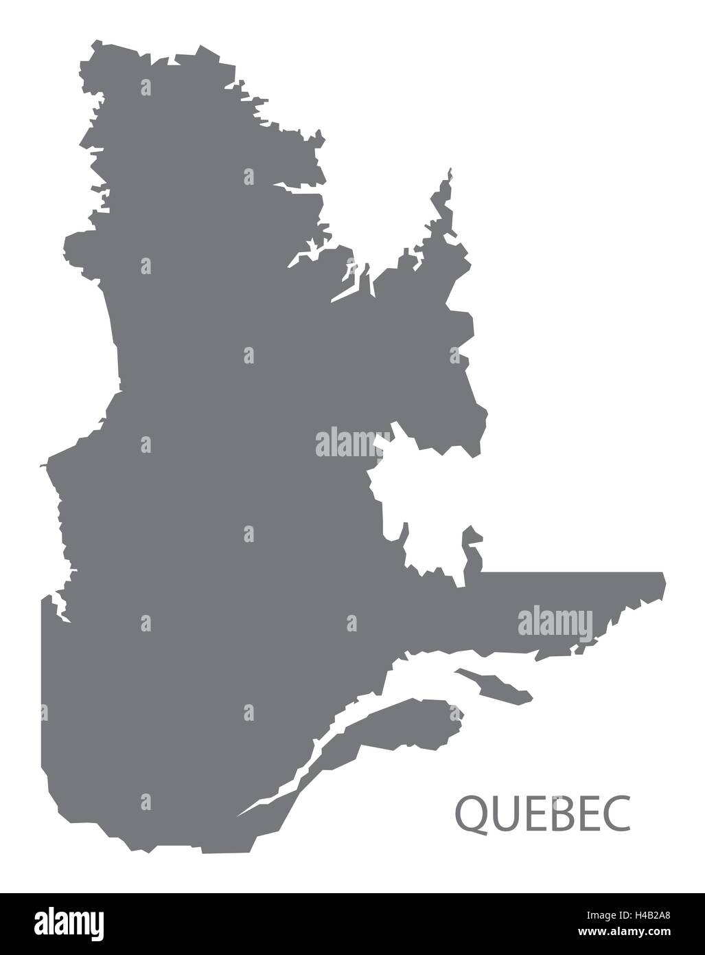 Quebec Kanada Karte in grau Stock Vektor