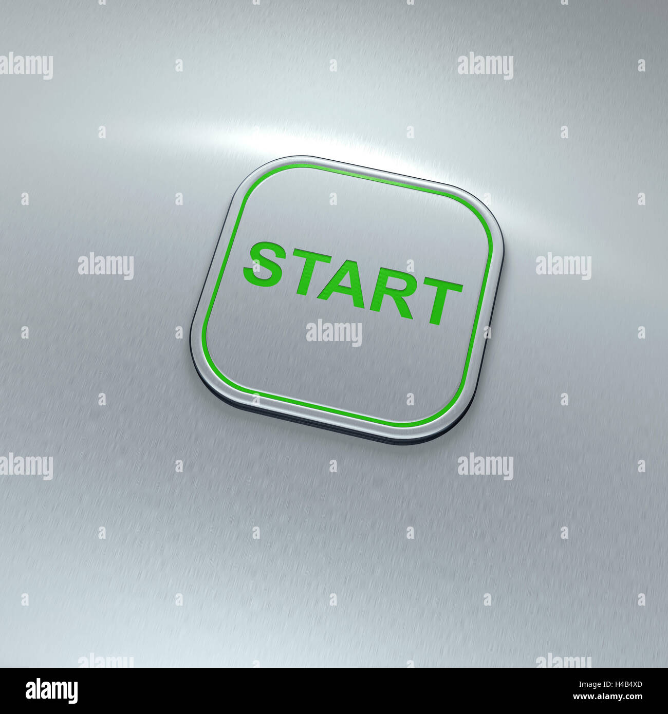 Grünen start Knopf, Gerät, ein-/Ausschalter, Stockfoto