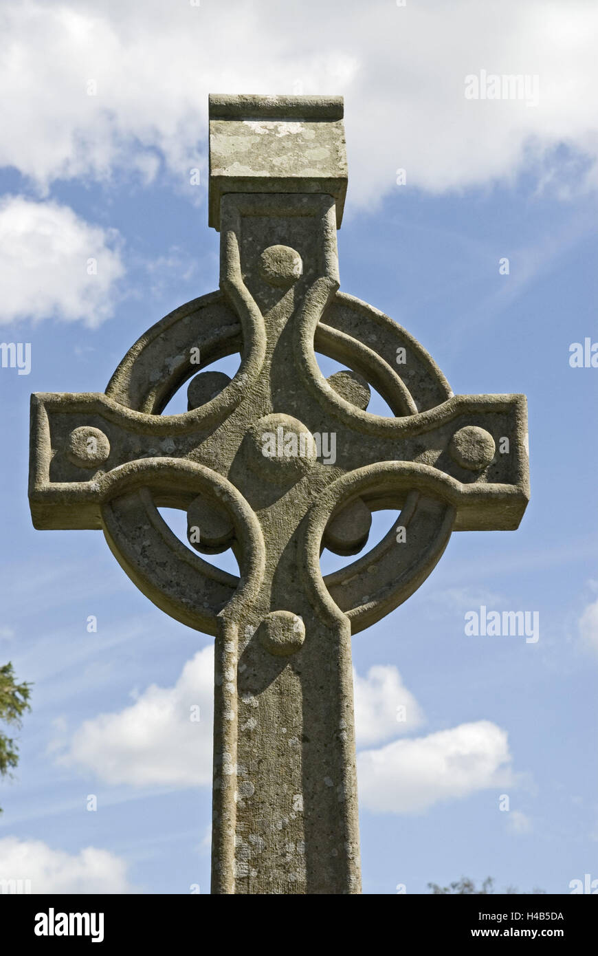 Leinster, Irland Wicklow, Glendalough, Kreuzgang Pflanze, 6. Jhdt., Friedhof, Kreuz auf hohem Niveau, Stockfoto