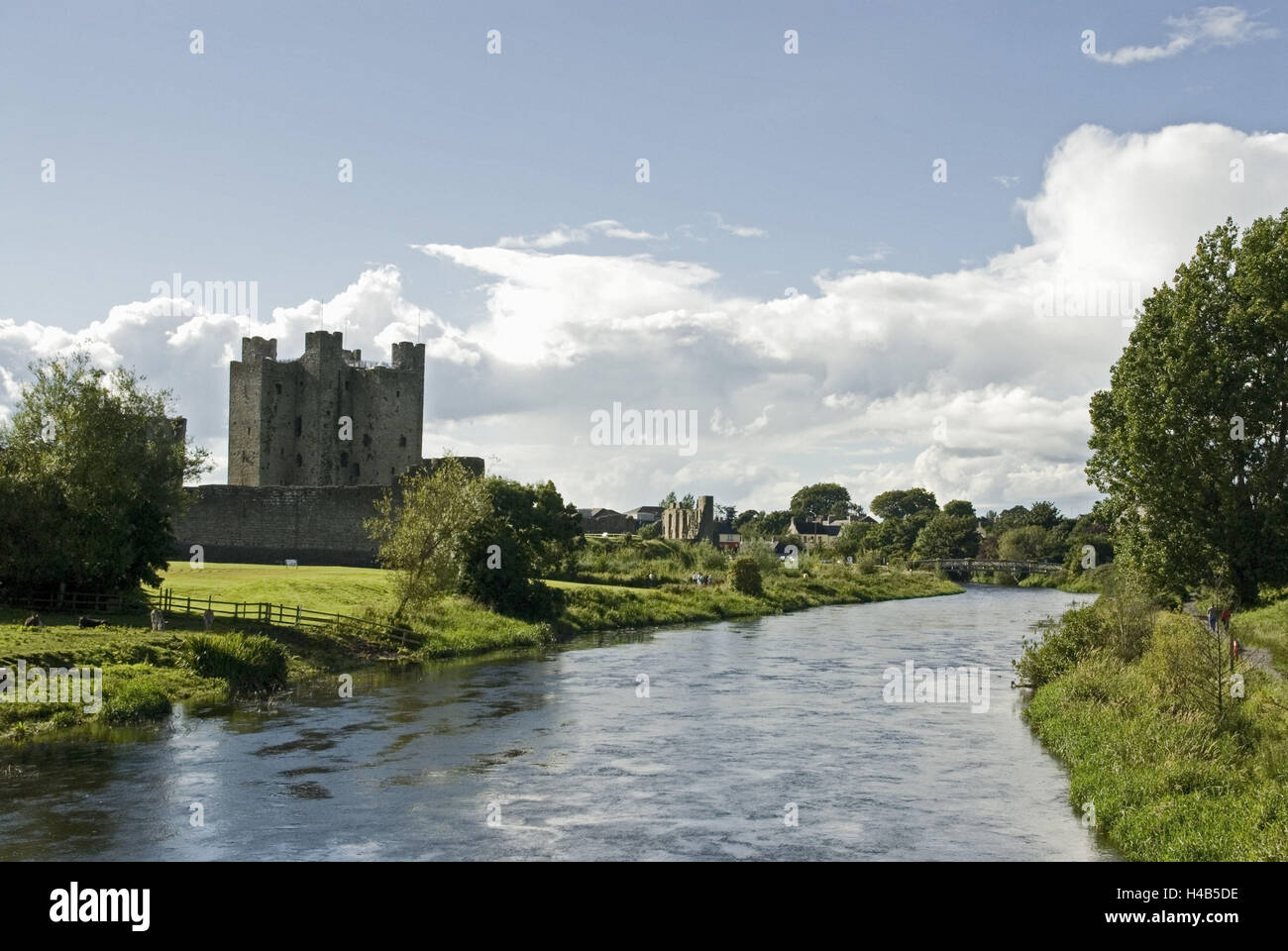 Irland, Leinster, Meath, Trim Castle, Fluss Boyne Stockfoto