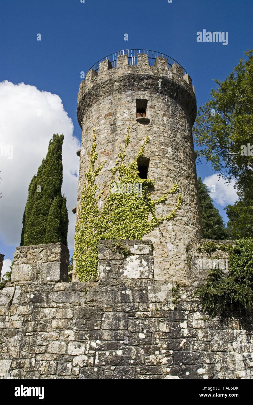 Leinster, Wicklow, Irland, Enniskerry, macht Gericht kochen Zahn, Turm "Pepperpot Tower", Stockfoto