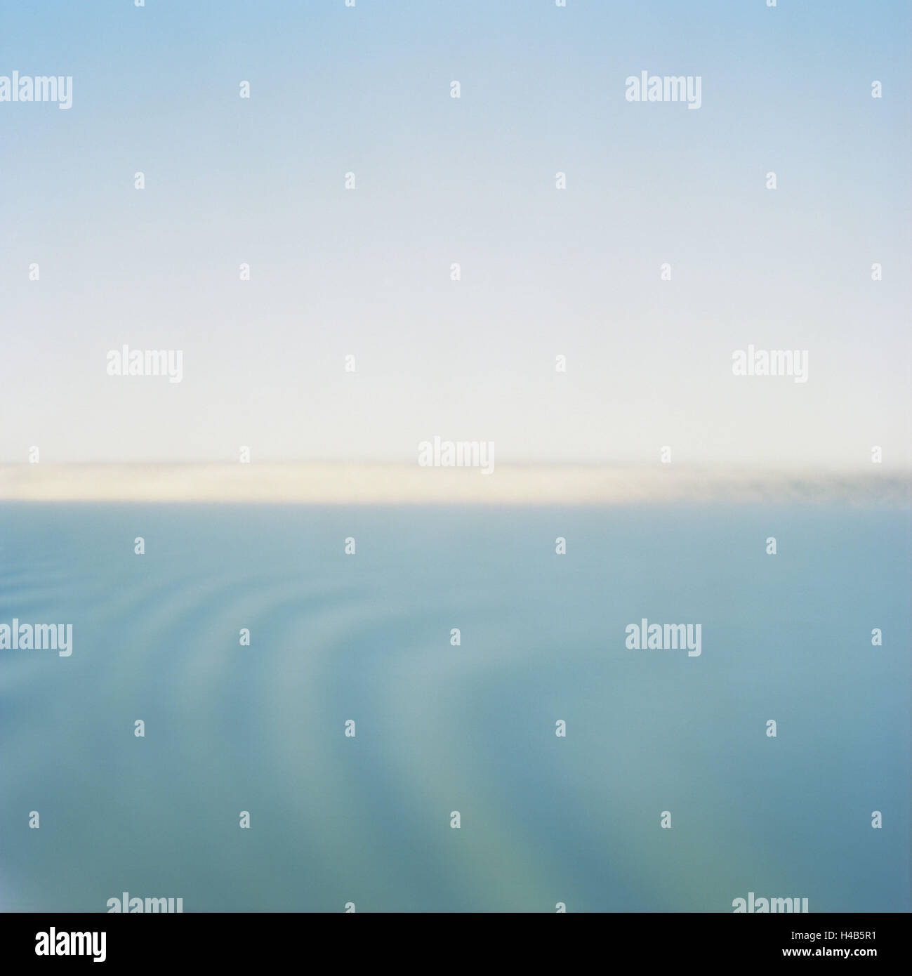 Horizont, Meer, Himmel, Unschärfe, Stockfoto