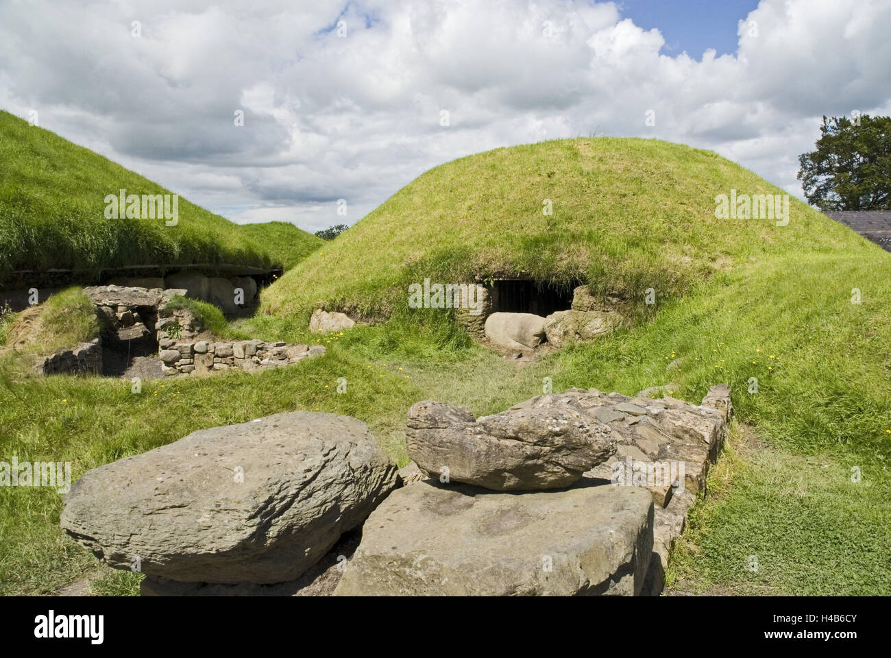 Irland, Newgrange, Leinster, Meath, Knowth, megalithische Anlage, Stockfoto
