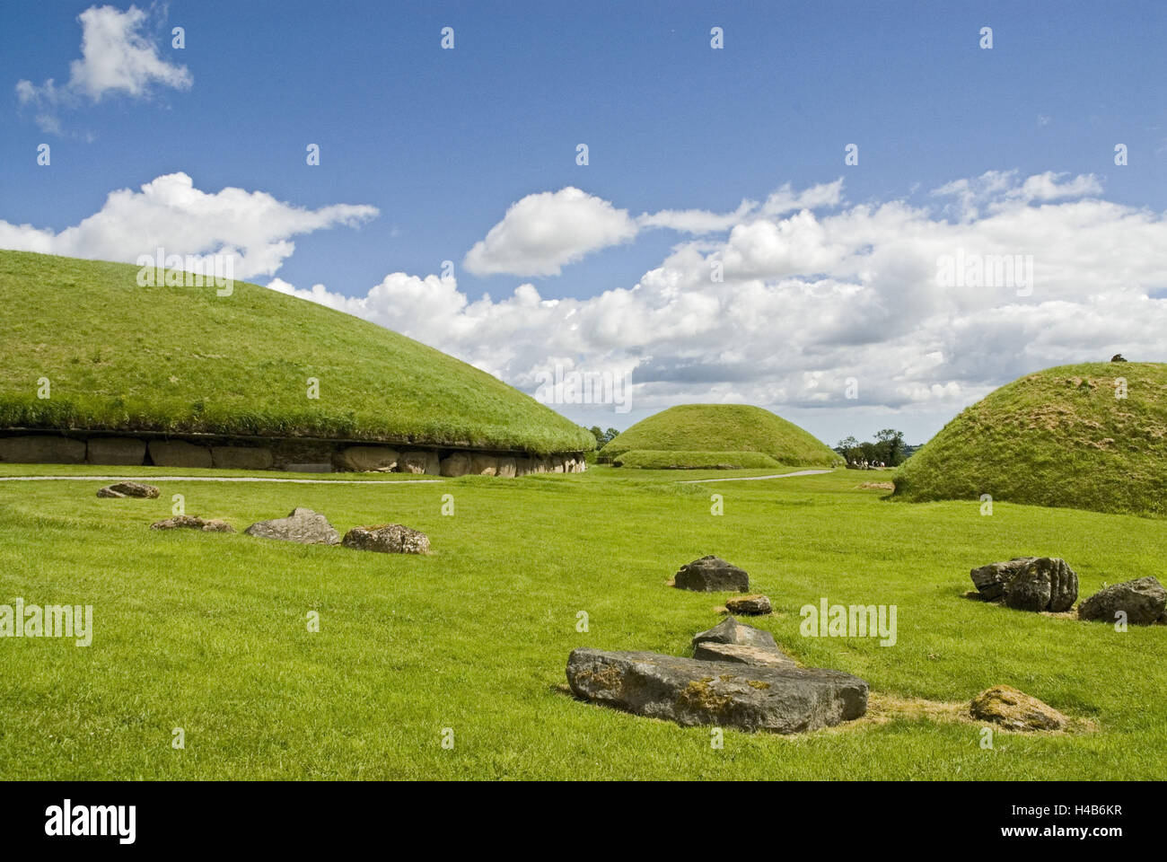 Irland, Newgrange, Leinster, Meath, Knowth, megalithische Anlage, Stockfoto