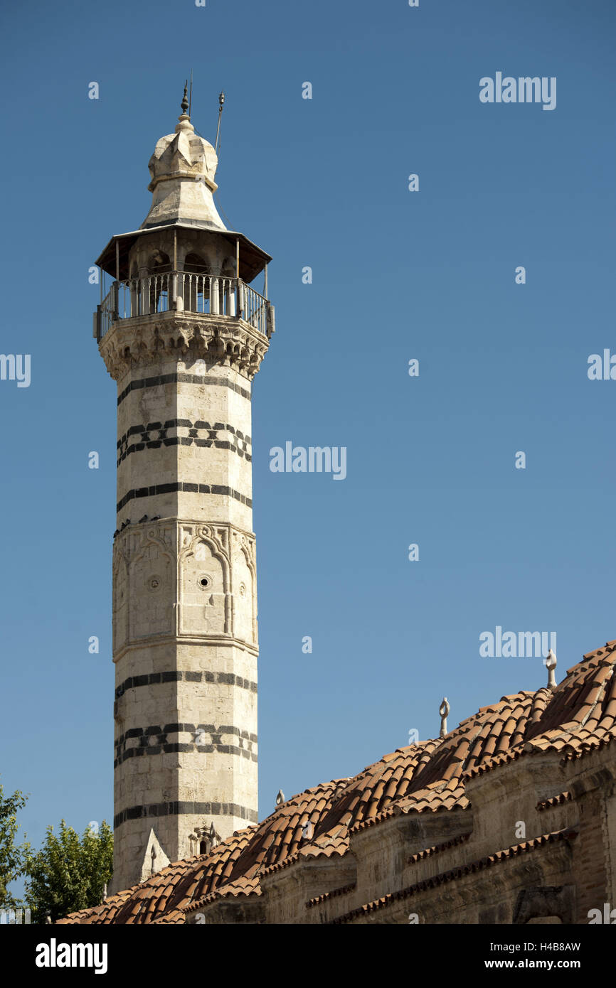 Türkei, Provinz Adana Adana, Minarett der Ulu Cami, Stockfoto