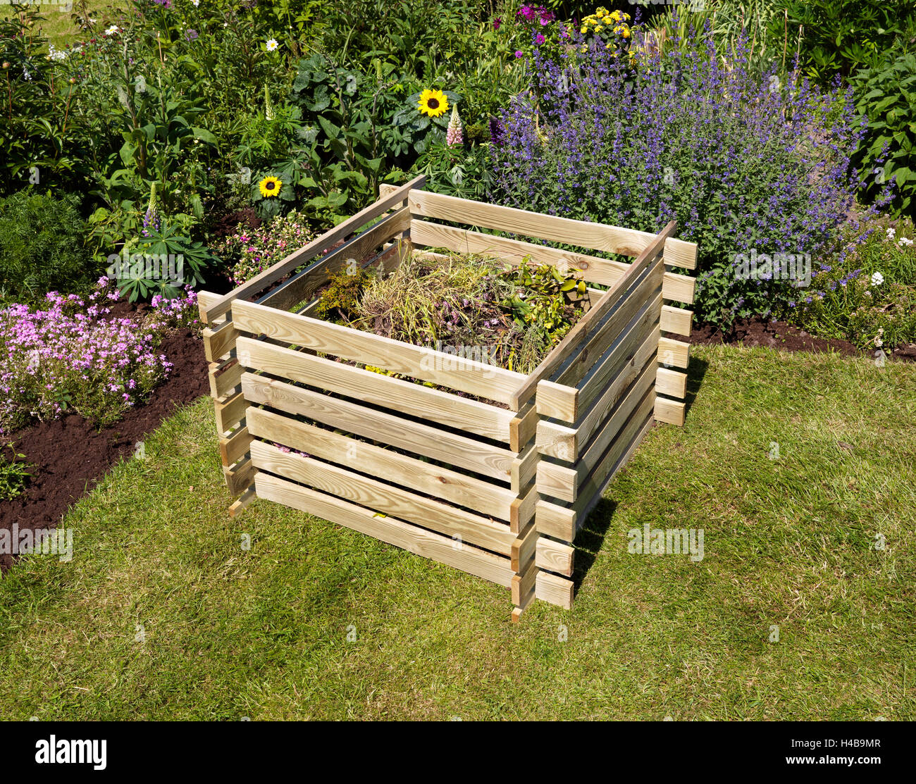 KompostHaufen, Komposthaufen, Garten, verweigern Stockfotografie Alamy