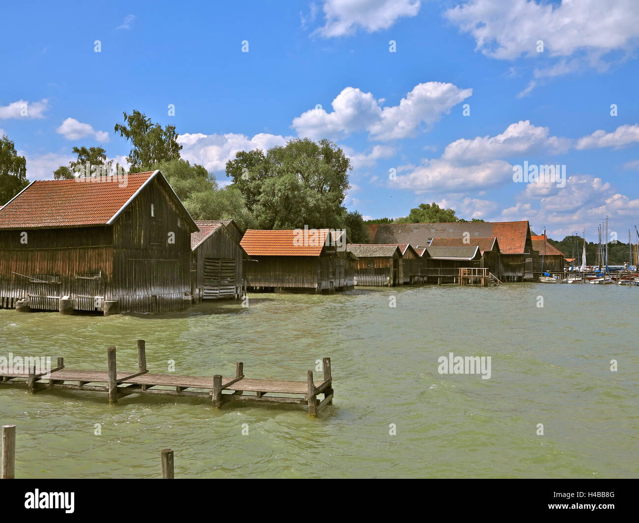 Deutschland, Oberbayern, Fünfseenland Bereich, Dießen am Ammersee See Stockfoto