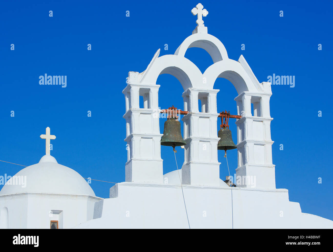 Kirche, Turm, Hora, Amorgos, Kykladen, griechische Inseln, Griechenland Stockfoto
