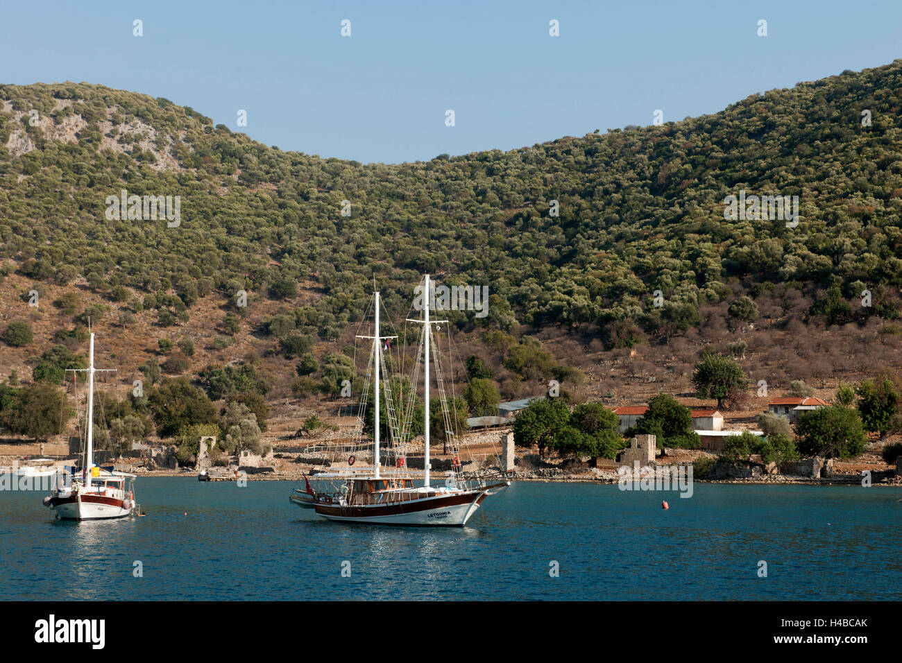 Türkei, Provinz Mugla, Göcek, Insel Tersane Stockfoto