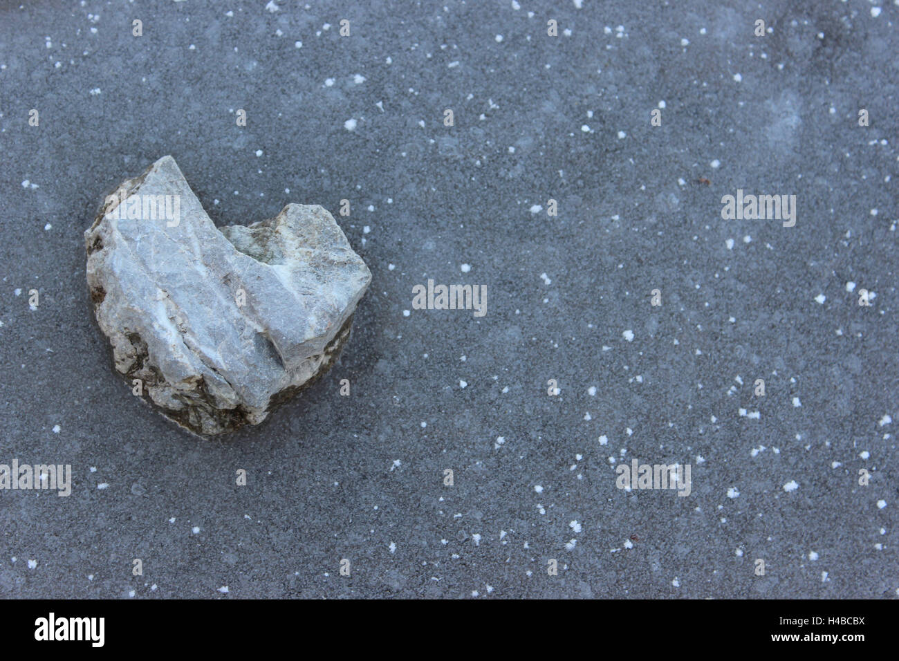 Eis, Stein, Herzform Stockfoto